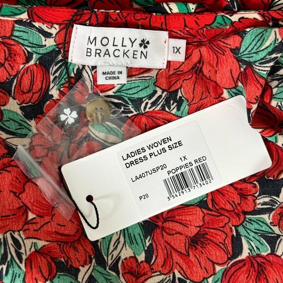 Molly Bracken Poppy Print Wrap Dress - Picture 5 of 14